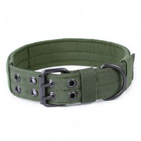 Nylon Anti-grind Dog Leash Collar (Option: Green-XL)