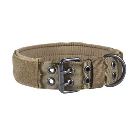 Nylon Anti-grind Dog Leash Collar (Option: Brown-L)